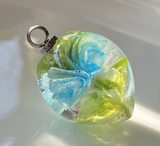 Aqua Rose Implosion Marble Beads