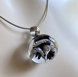 Black And White Wigwag Marble Beads