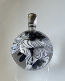 Black And White Wigwag Marble Beads