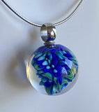 Blue Green Wig Wag Marble Beads