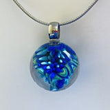 Blue Green Wig Wag Marble Beads