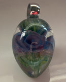 Blue Rose Implosion Marble Beads