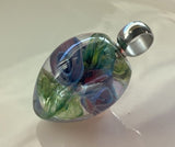 Blue Rose Implosion Marble Beads