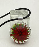 Cab Dark Red Implosion Carbochon Beads