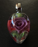 Deep Rose Implosion Marble Beads