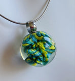 Green Wig Wag Marble Beads