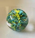 Green Wig Wag Marble Beads