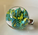 Green Wig Wag Marble Beads