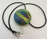 Leb Hollow Blue Lentil Beads