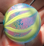 Leb Hollow Blue Lentil Beads