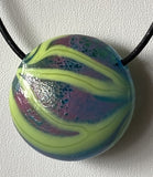 Leb Hollow Blue Lentil Beads