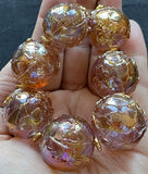 Iridescent Lavender Hollow Necklace Beads