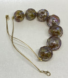 Iridescent Lavender Hollow Necklace Beads