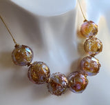 Iridescent Lavender Hollow Necklace Beads