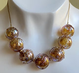 Iridescent Lavender Hollow Necklace Beads