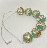 Jade Green Hollow Necklace Beads