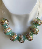 Jade Green Hollow Necklace Beads