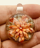 Cab Orange Implosion 2 Carbochon Beads