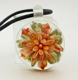 Cab Orange Implosion 2 Carbochon Beads