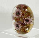 Leb Orangepinkflowers Lentil Beads