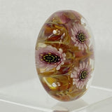 Leb Orangepinkflowers Lentil Beads