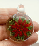 Cab Poinsettia Implosion Carbochon Beads