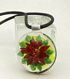 Cab Poinsettia Implosion Carbochon Beads
