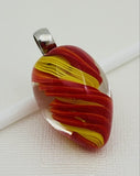Mab Red And Yellow Ribbons Marble Beads