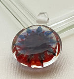 Cab Red Implosion Carbochon Beads