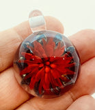 Cab Red Implosion Carbochon Beads