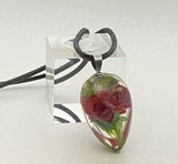 Mab Redpink Flower Implosion Marble Beads