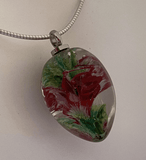 Red Rose Implosion Marble Beads