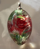 Red Rose Implosion Marble Beads