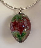 Red Rose Implosion Marble Beads