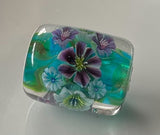 Turquoise Barrel with Sterling Silver Caps