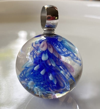 Blue Lace Marble – Carol Savage Glass