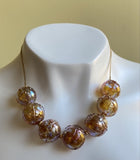 Iridescent Lavender Hollow Necklace Beads