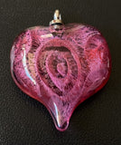 Pink Free Form Heart Beads
