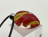 Mab Red And Yellow Ribbons Marble Beads